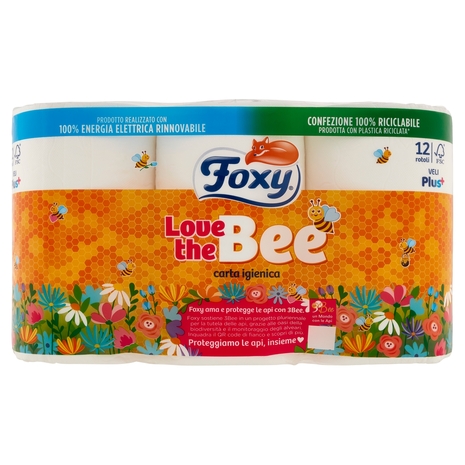 Foxy Love the Bee carta igienica 12 pz